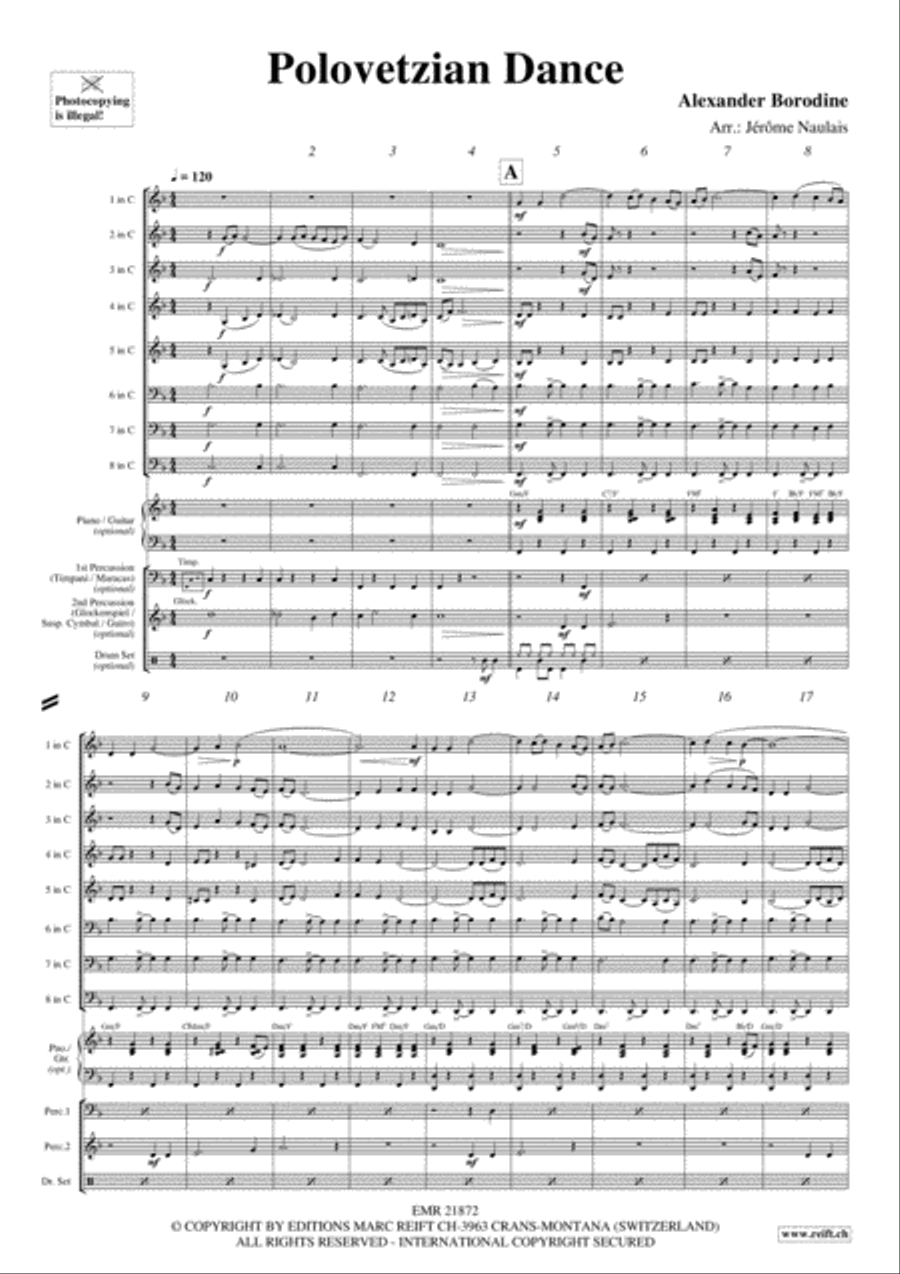 Polovetzian Dance Concert Band scores gallery preview page 3
