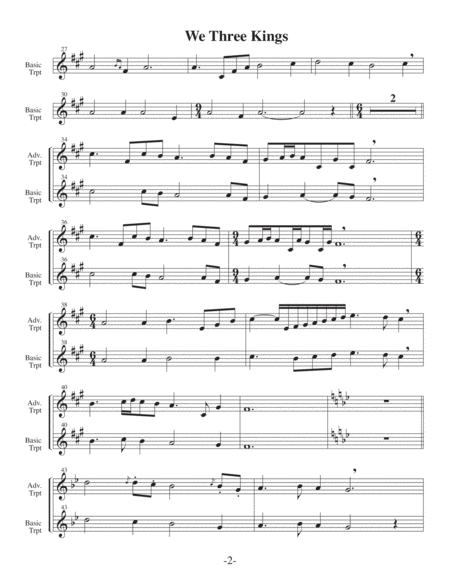 We Three Kings-v1 (Arrangements Level 2-4 for TRUMPET + Written Acc) image number null