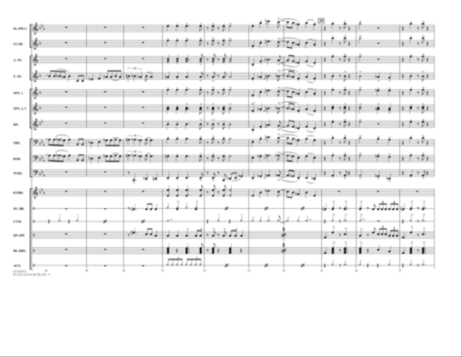 Are You Gonna Be My Girl (arr. Paul Murtha) - Full Score Marching Band scores gallery preview page 4