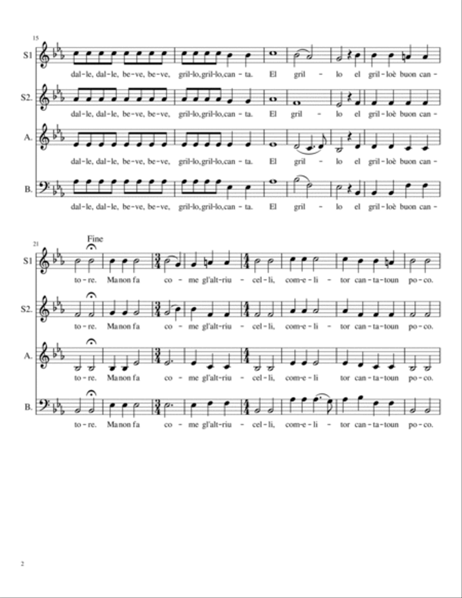 El Grillo 3-Part scores gallery preview page 2