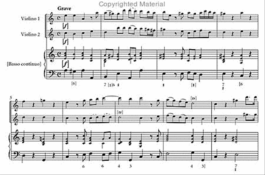 Sonata (concertino) in A minor Violin scores gallery preview page 2