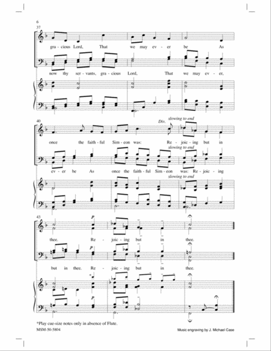 When Mary to the Temple Came 4-Part scores gallery preview page 4
