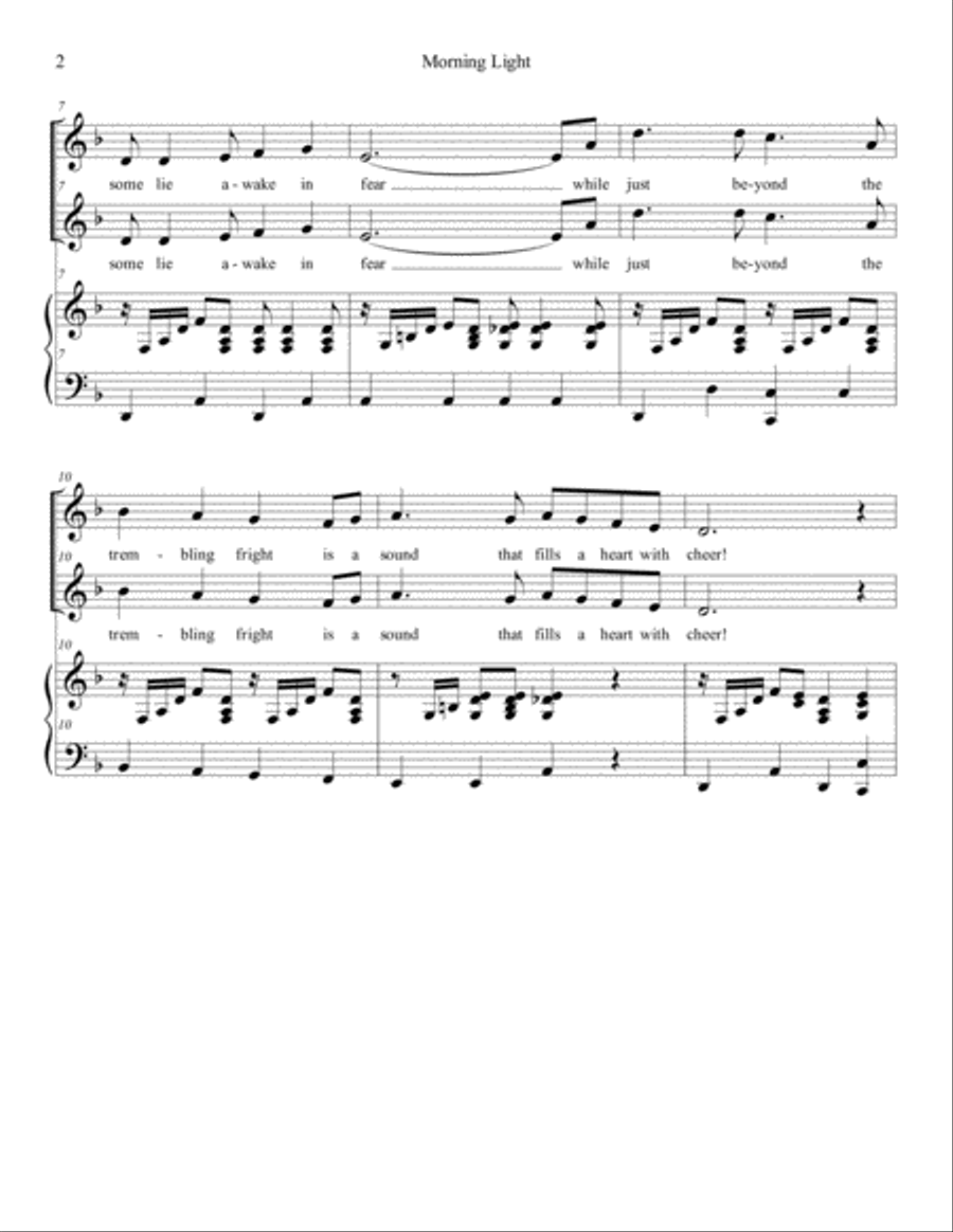 Morning Light 2-Part scores gallery preview page 2