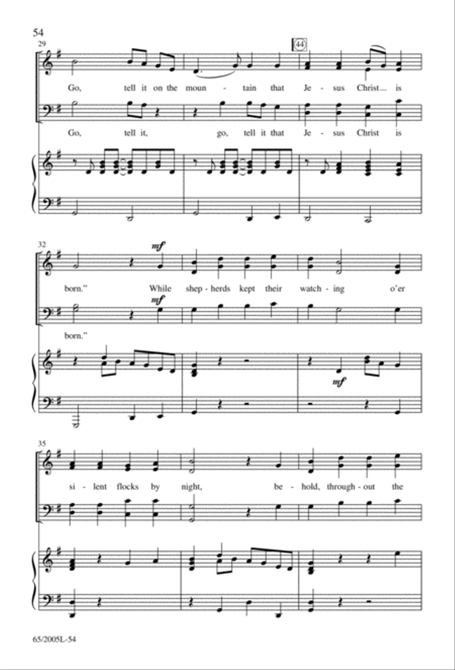 I Hear the Prophet Callin' 4-Part scores gallery preview page 55
