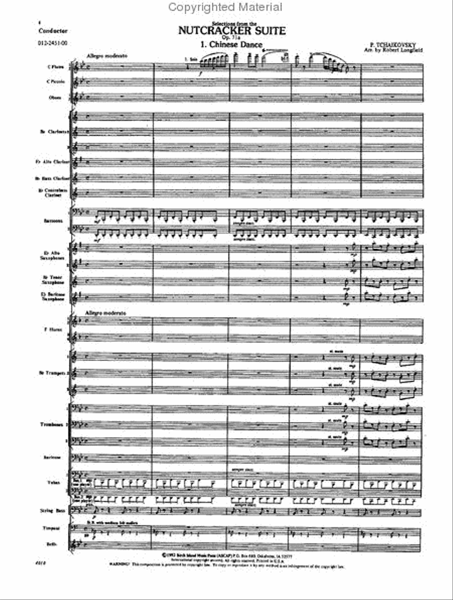 Selections from the Nutcracker Suite Concert Band scores gallery preview page 2