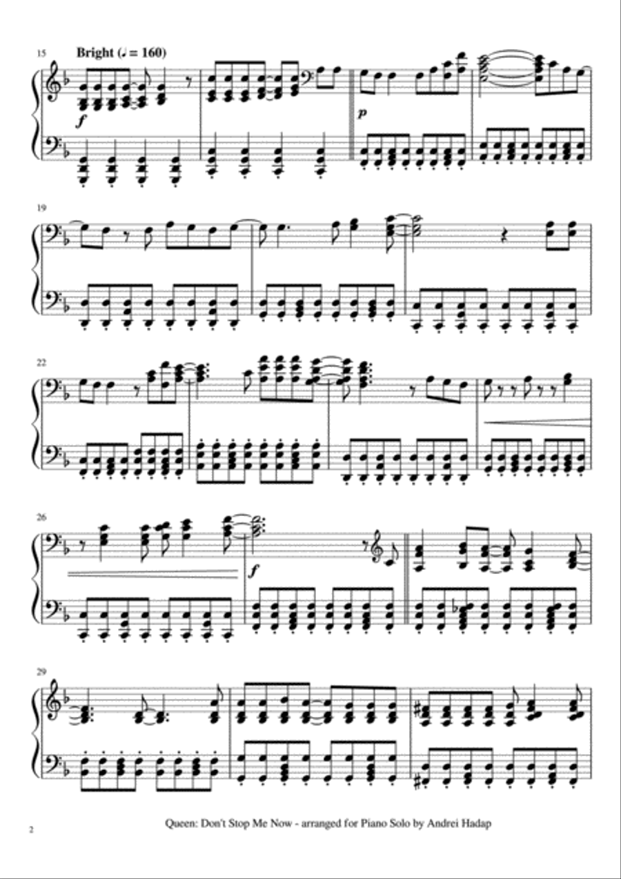 Don't Stop Me Now Voice scores gallery preview page 2