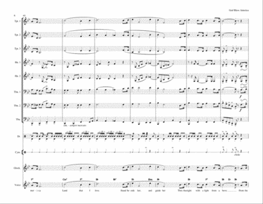 God Bless America Small Ensemble scores gallery preview page 6