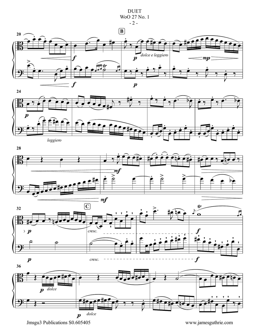 訳あってお買い得！30～80％OFF Beethoven: Three Ludwig by Cello & Viola for 27 WoO Duets クラシック