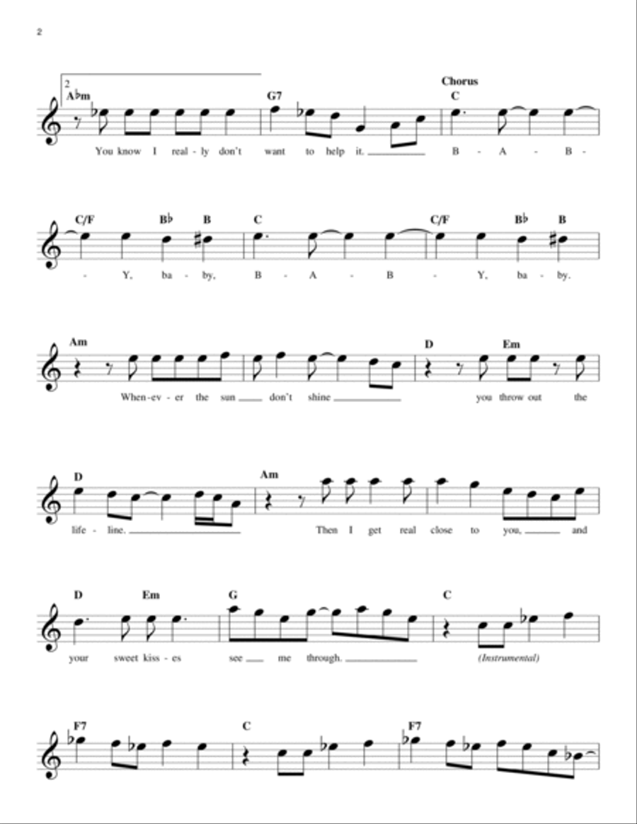 B-A-B-Y B-A-B-Y Piano scores gallery preview page 2