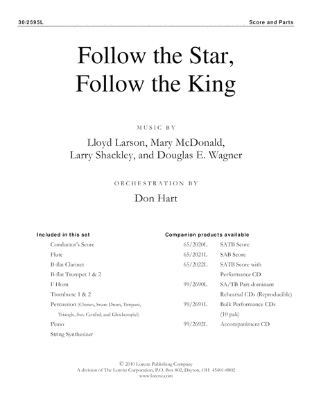 Follow the Star, Follow the King - Instrumental Score and Parts