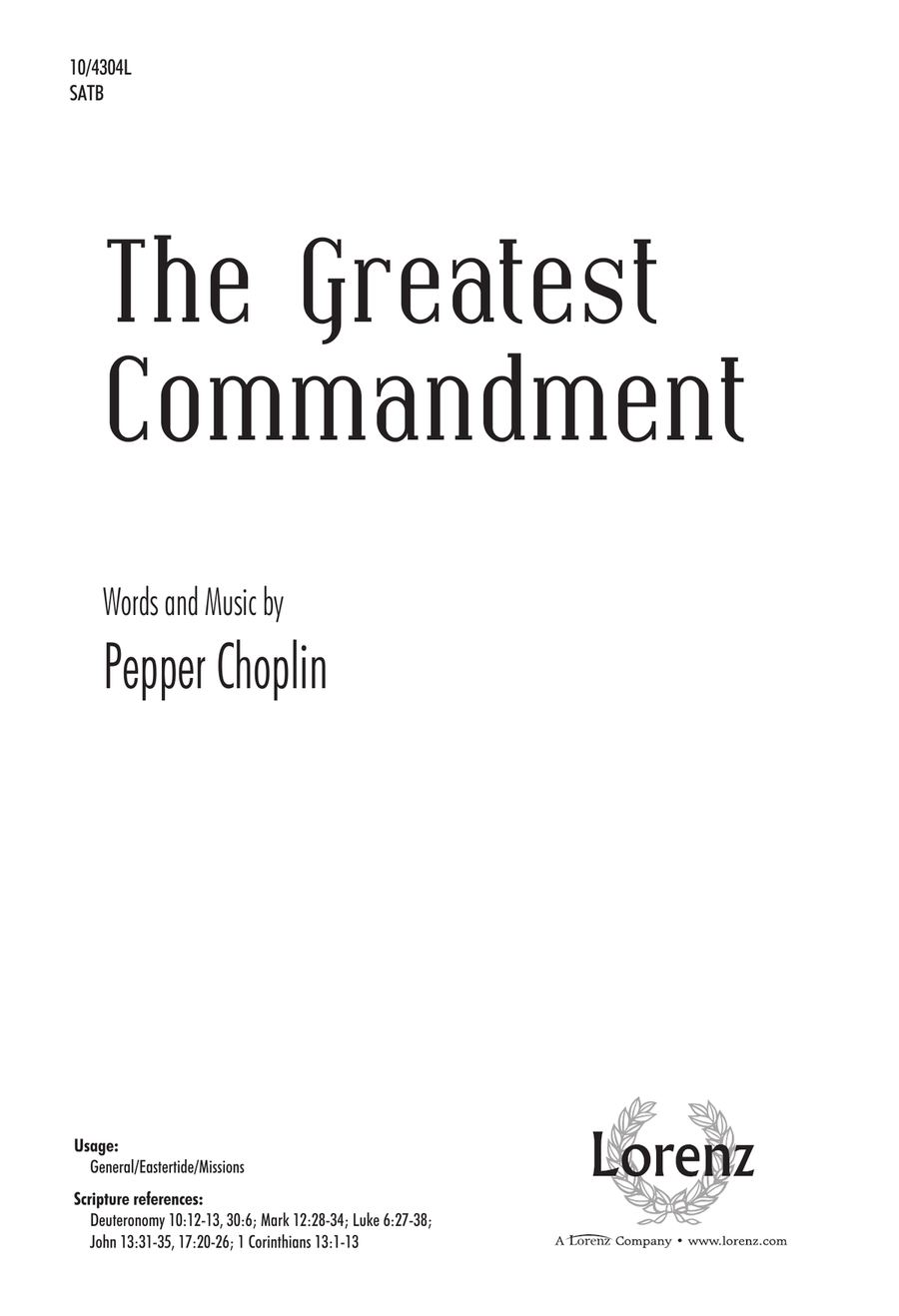 The Greatest Commandment