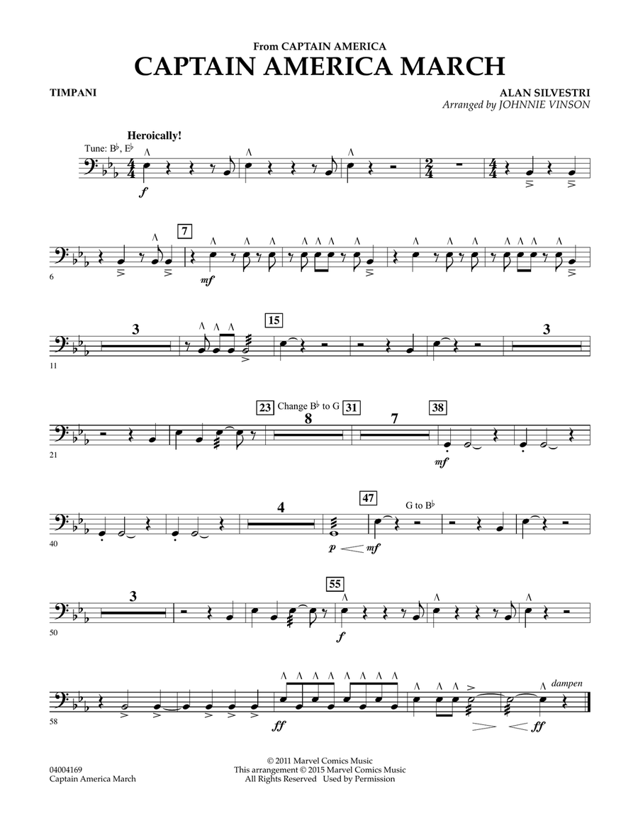 Captain America March - Timpani