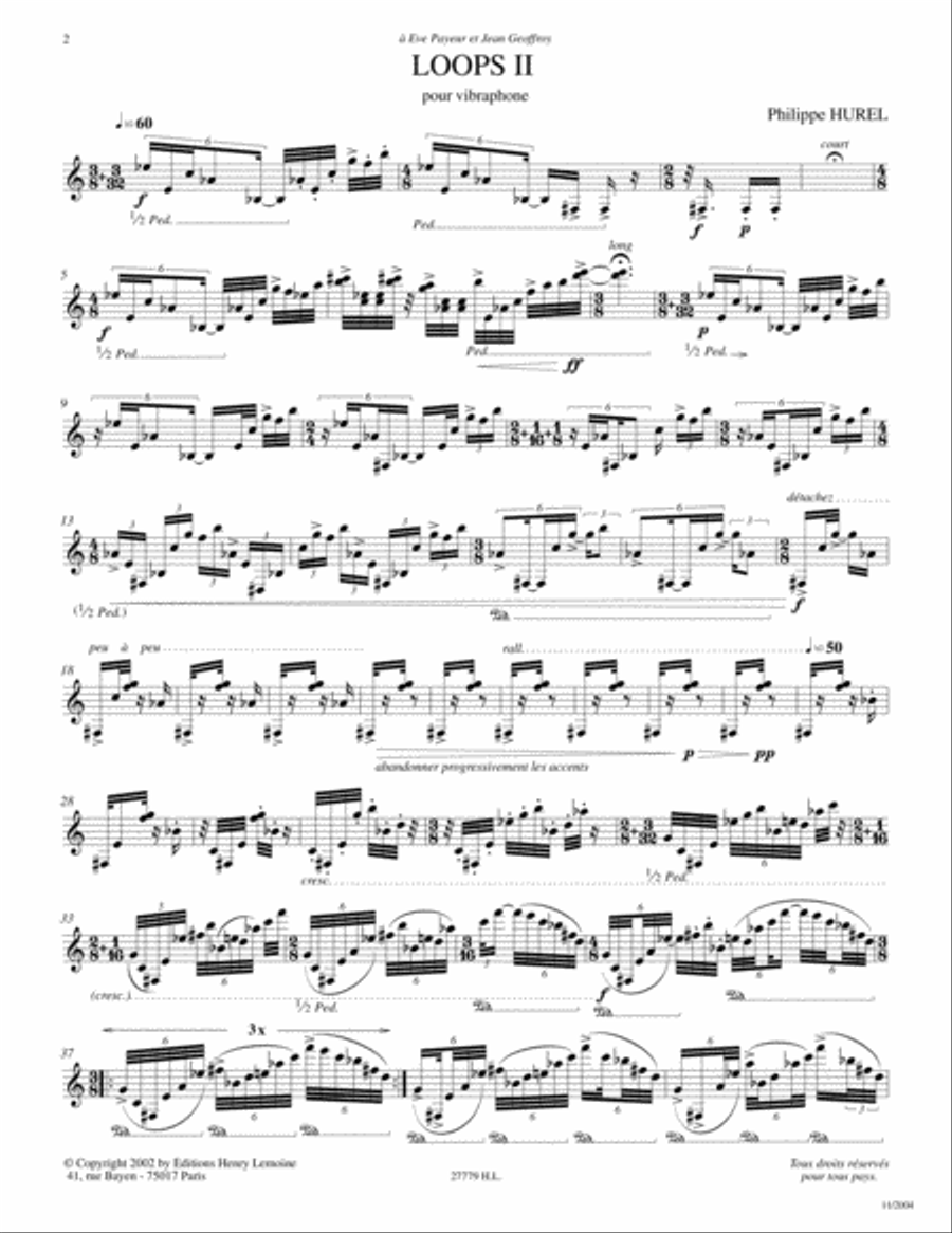 Loops II Vibraphone scores gallery preview page 2