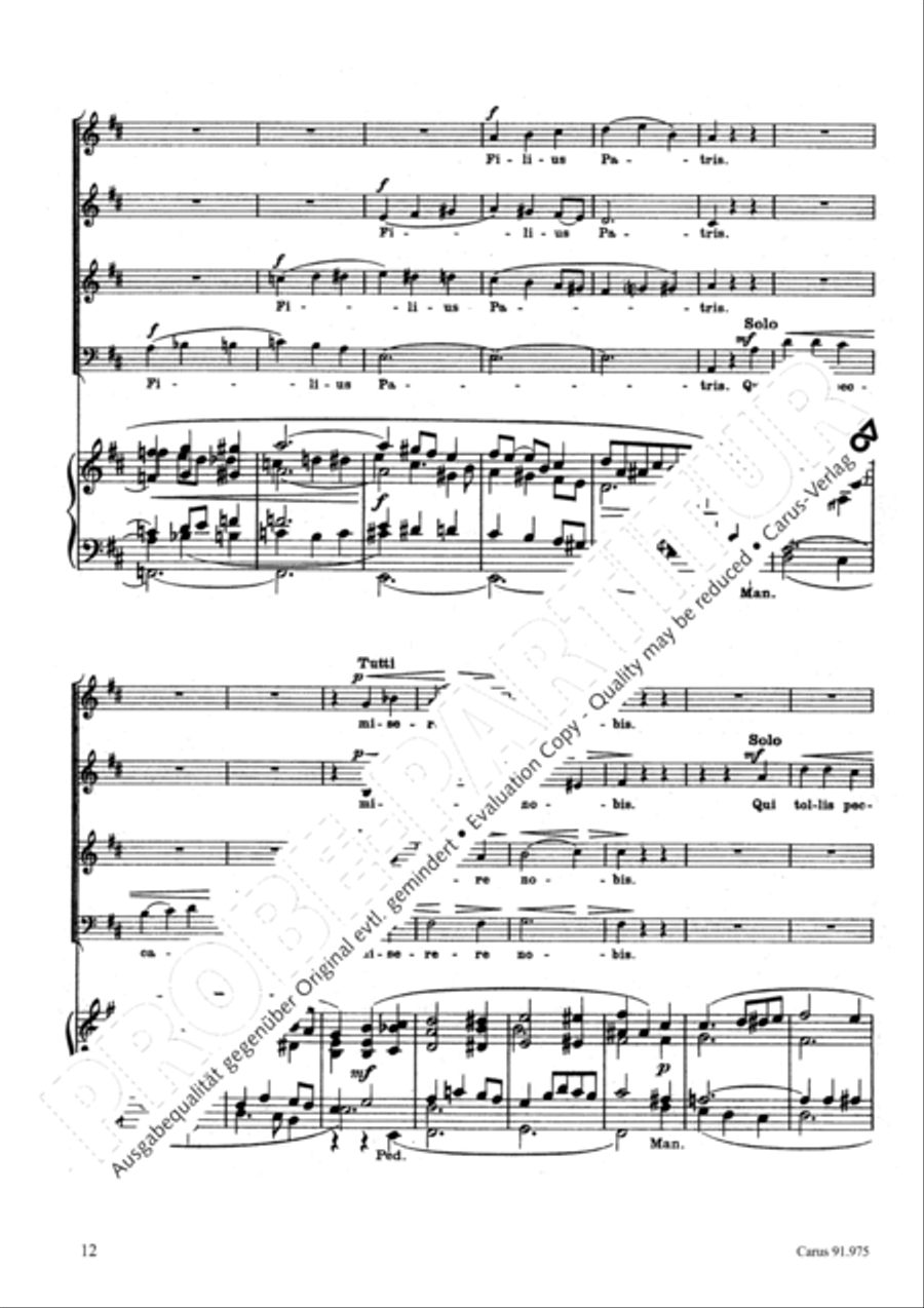 Missa pro pace 4-Part scores gallery preview page 15