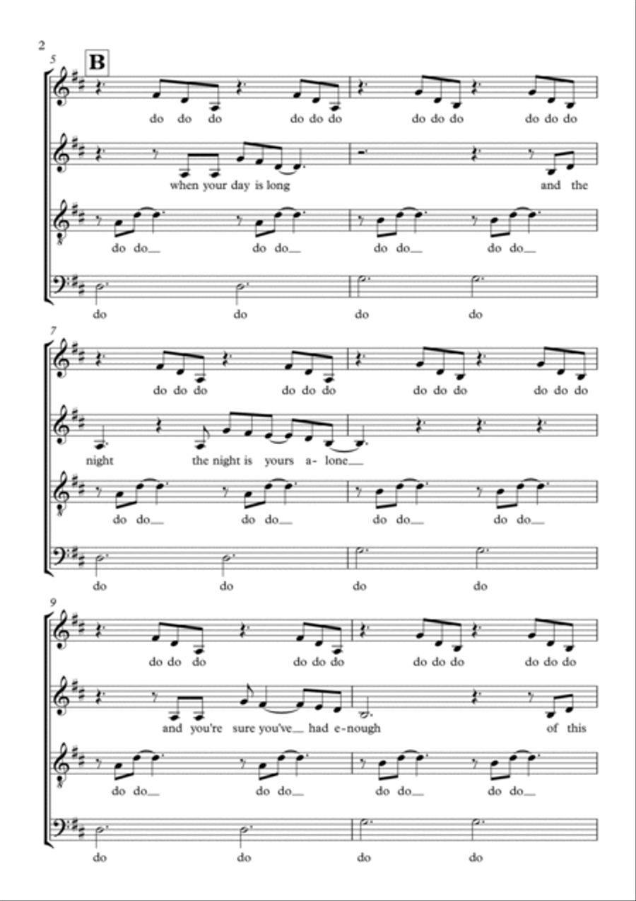 Everybody Hurts 4-Part scores gallery preview page 2