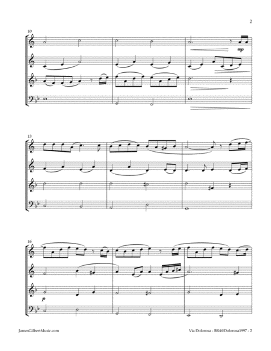 Via Dolorosa Brass Ensemble scores gallery preview page 3