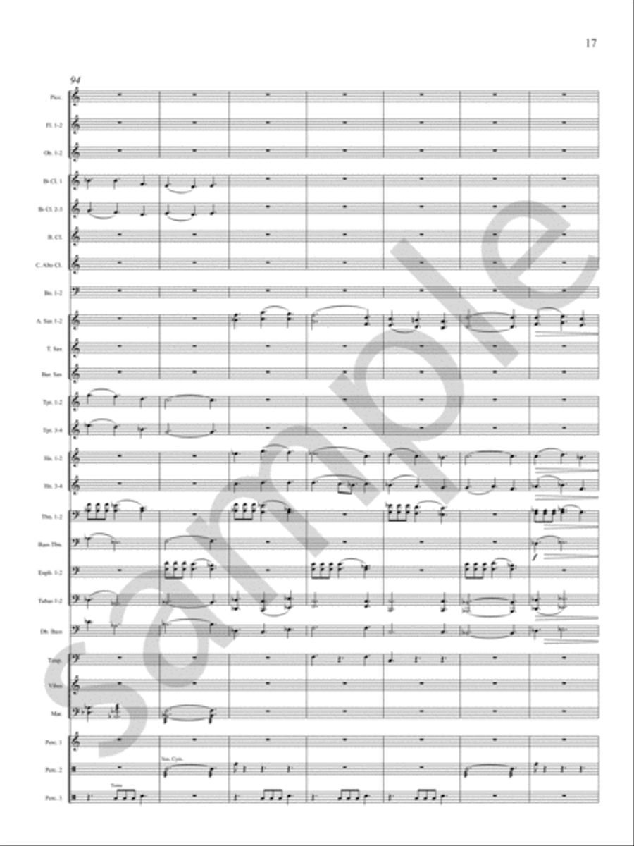 Visions (4. From Celestial Dancers) Concert Band scores gallery preview page 18