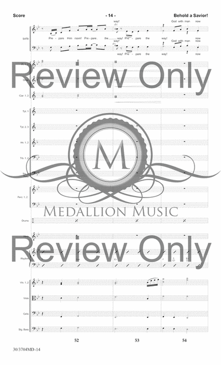 Behold a Savior! - Orchestral Score and CD with Printable Parts