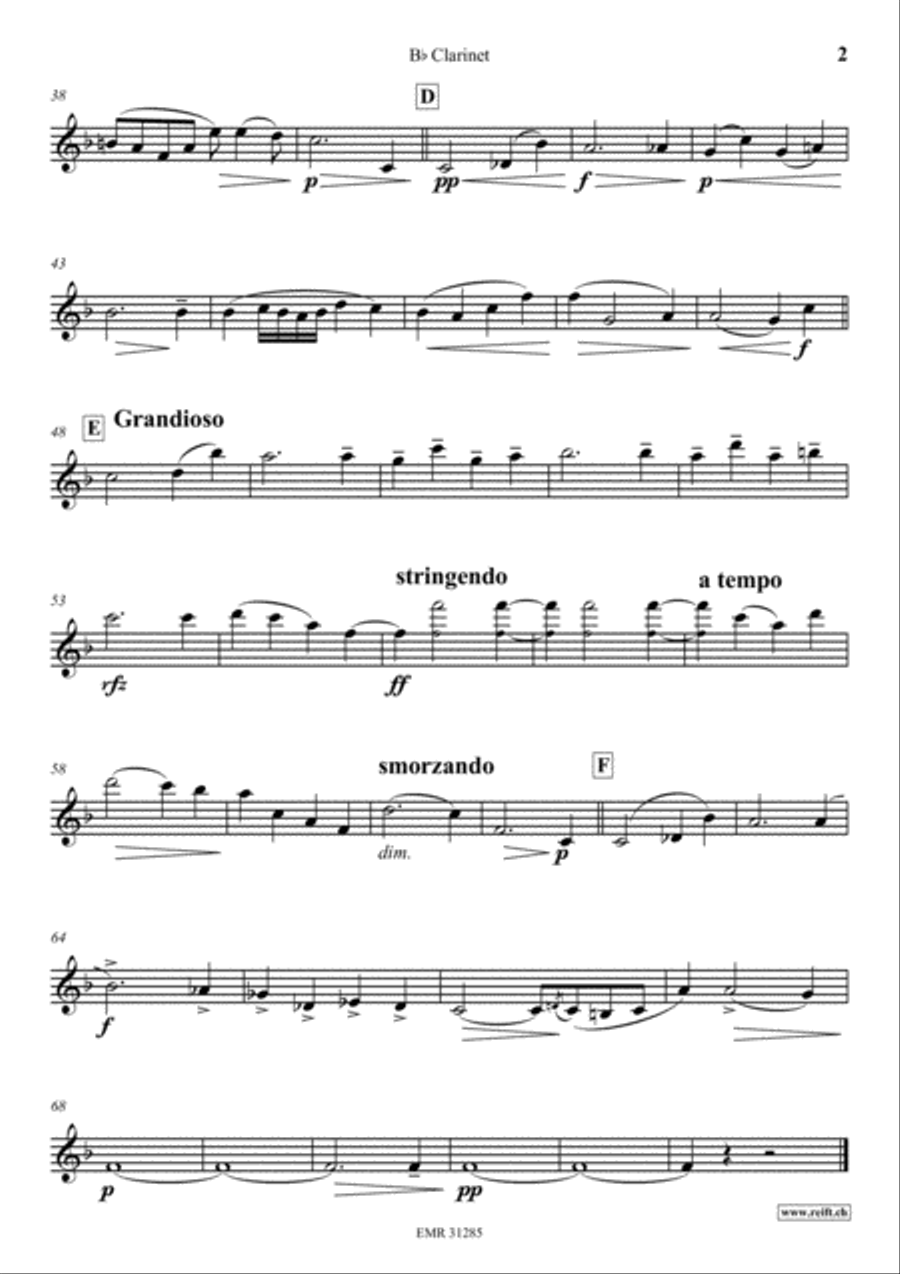 Cavatina Clarinet Solo scores gallery preview page 3