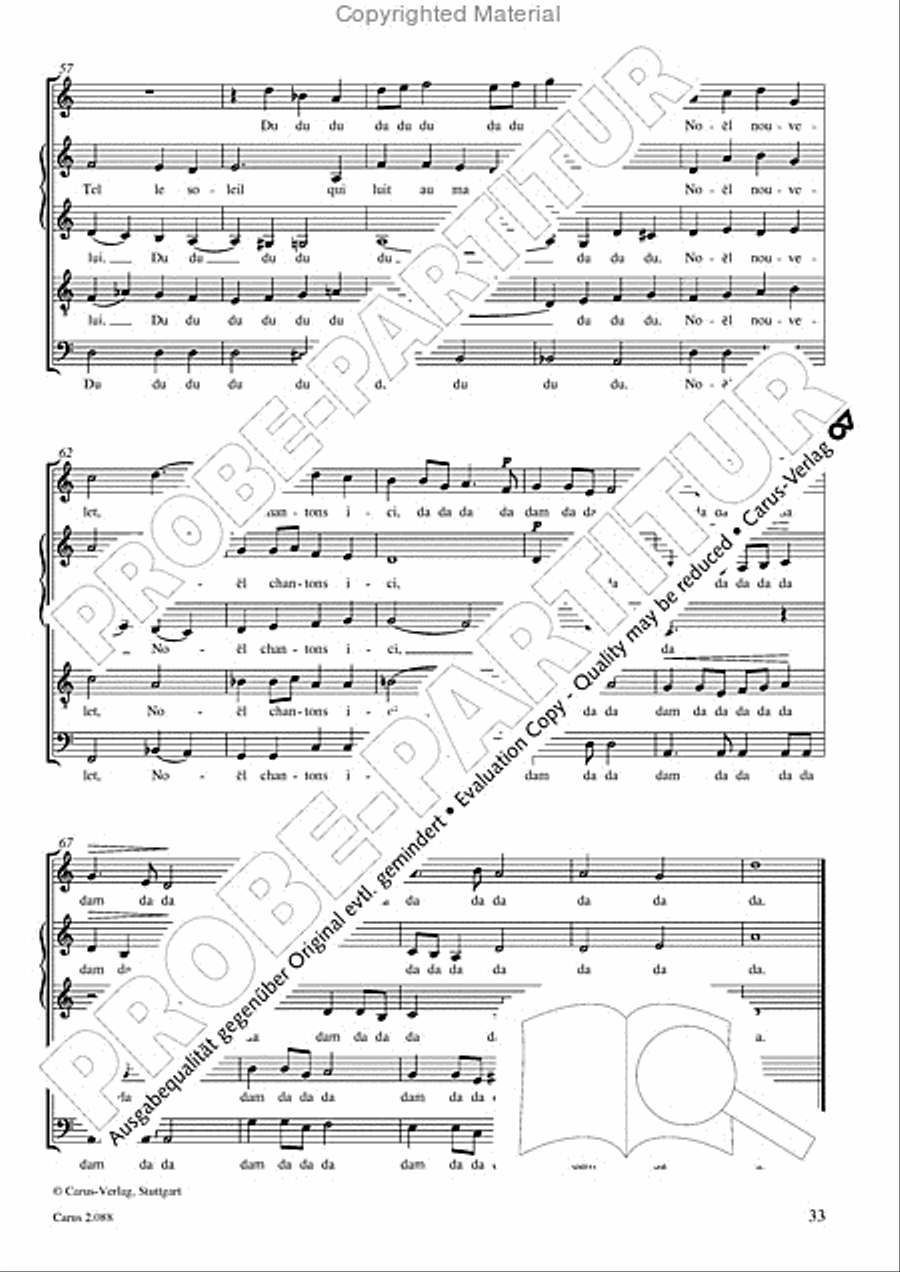 Calmus Christmas Carols Choir scores gallery preview page 34