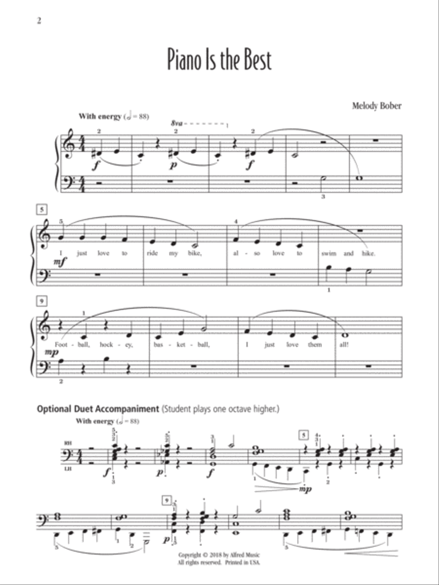 Piano Is the Best Easy Piano scores gallery preview page 2