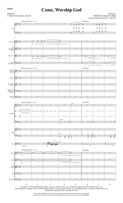 Book cover for Come, Worship God - Full Score