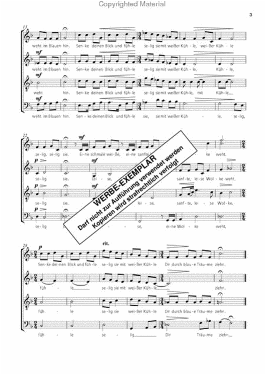 Die leise Wolke Die leise Wolke 4-Part scores gallery preview page 3