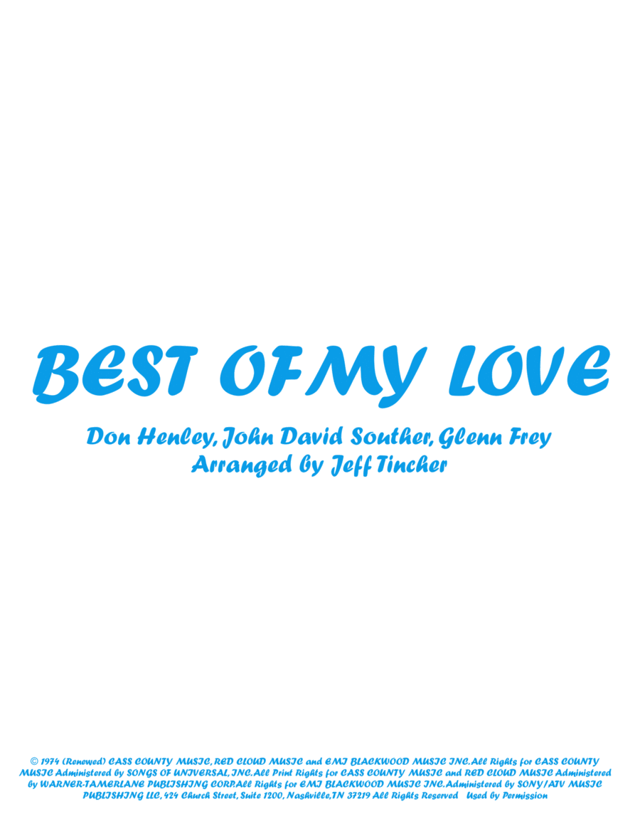 Best Of My Love Best Of My Love Voice scores gallery preview page 1