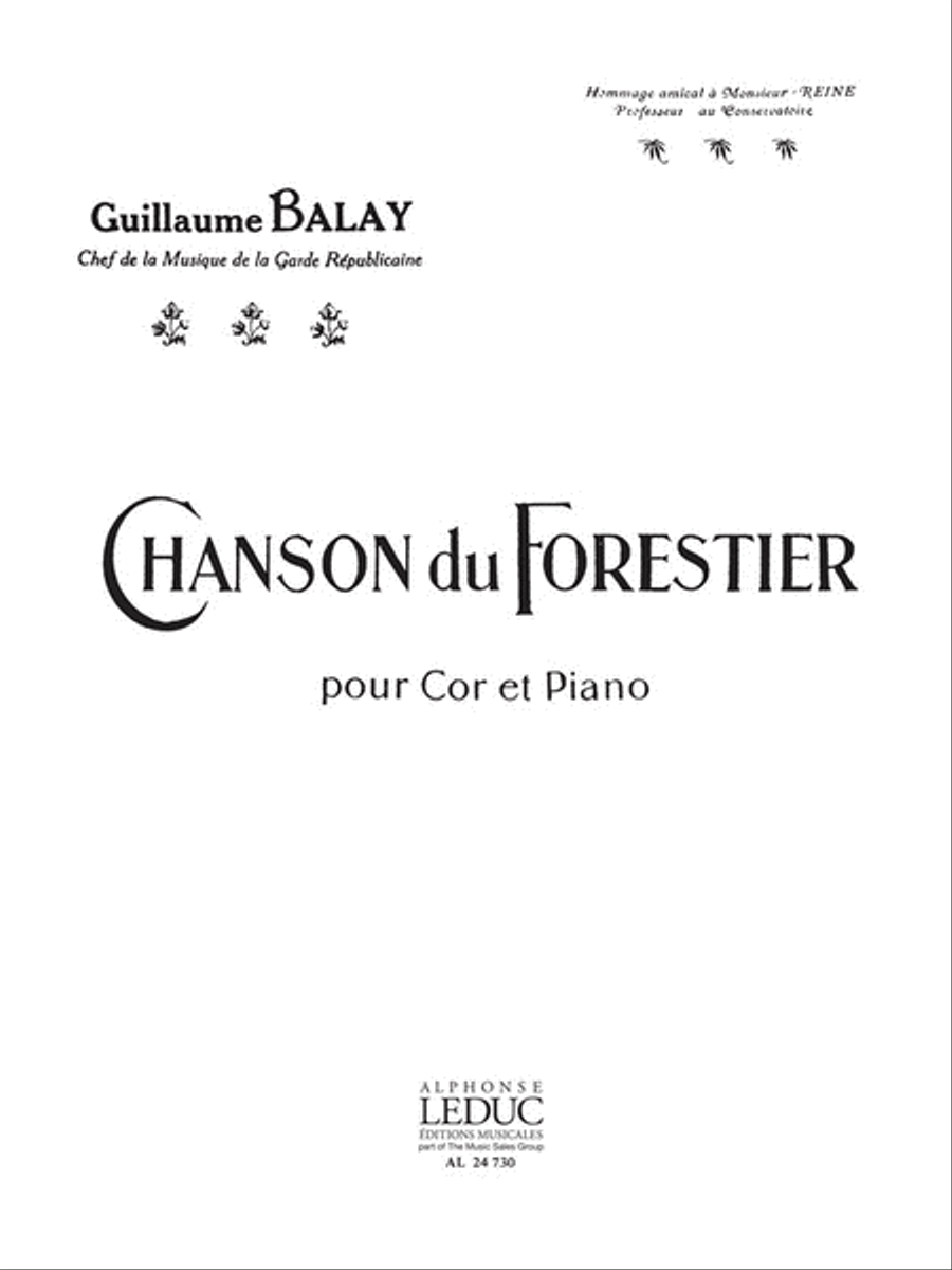 Chanson Du Forestier (horn & Piano) Horn scores gallery preview page 1