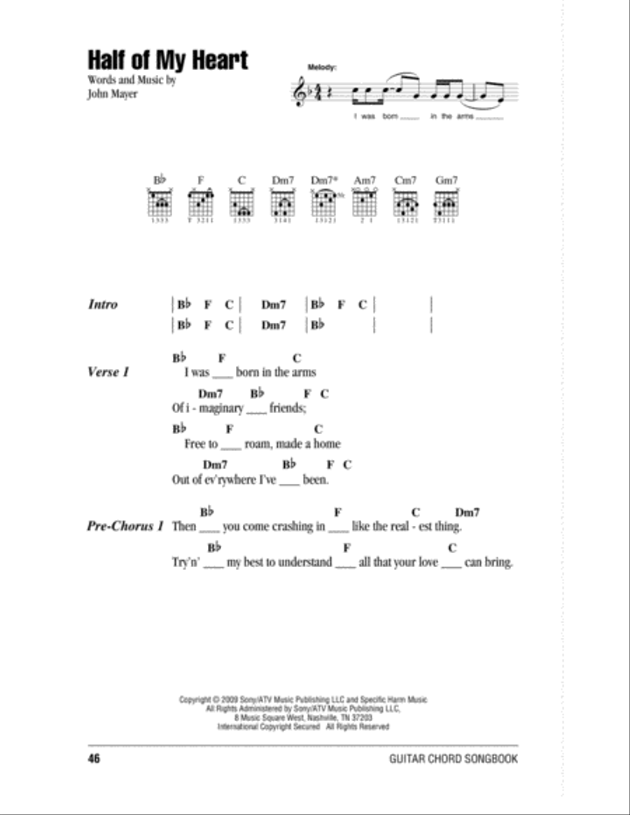 Half Of My Heart Acoustic Guitar scores gallery preview page 1