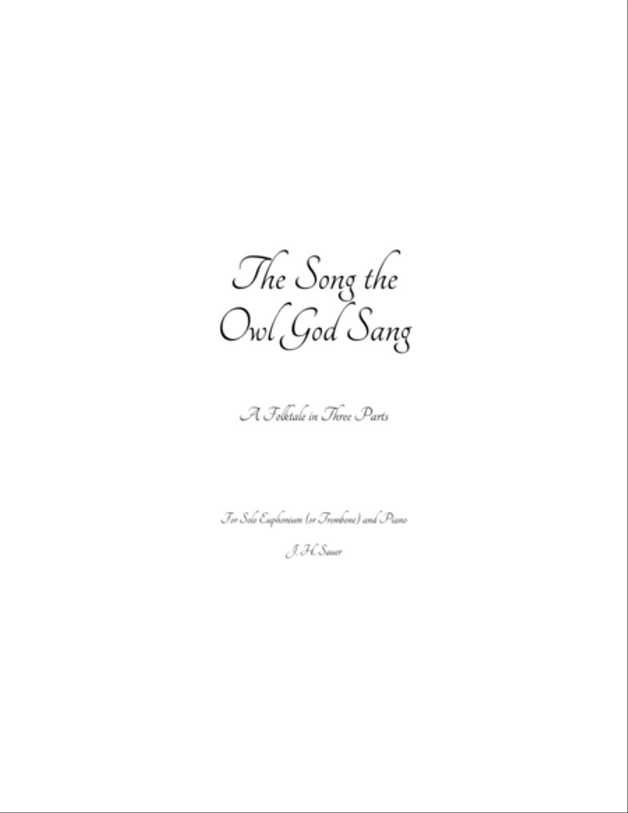 The Song the Owl God Sang -- A Folktale in Three Parts 3-Part scores gallery preview page 1