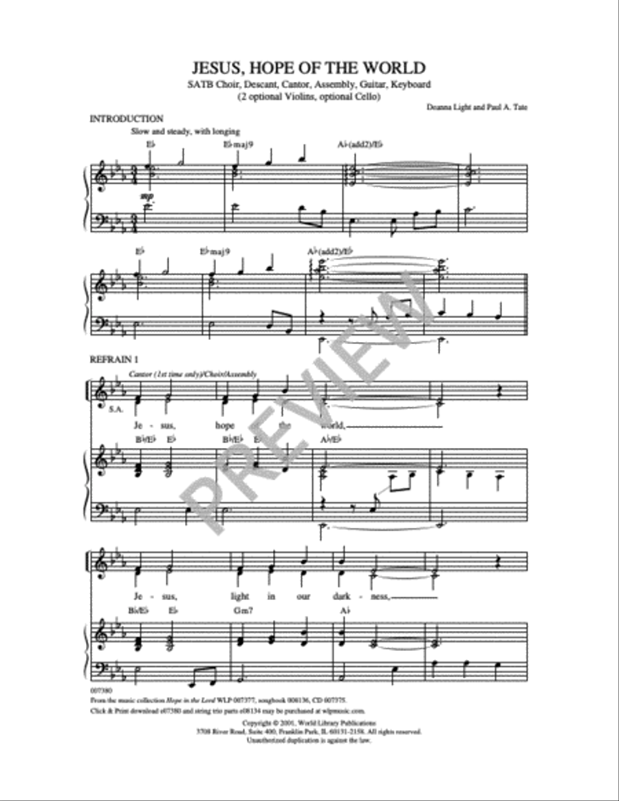 Jesus Hope of the World 4-Part scores gallery preview page 6