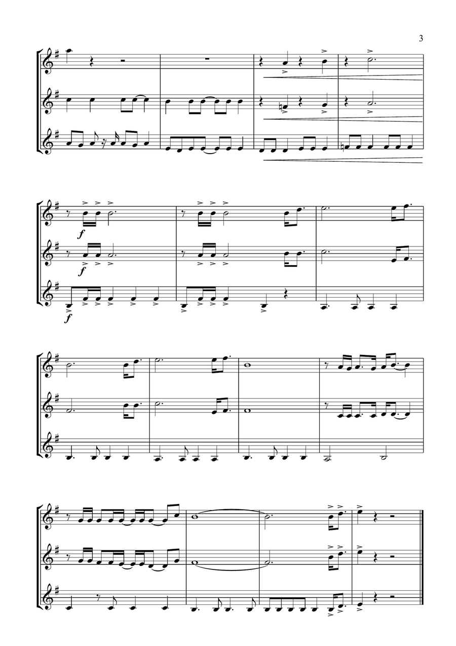Gonna Fly Now Brass Ensemble scores gallery preview page 3