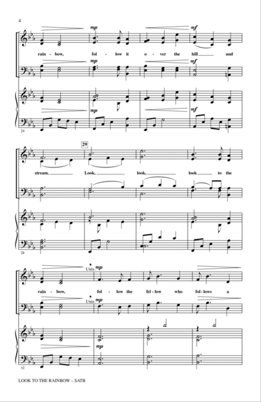 Look To The Rainbow (from Finian's Rainbow) 4-Part scores gallery preview page 3