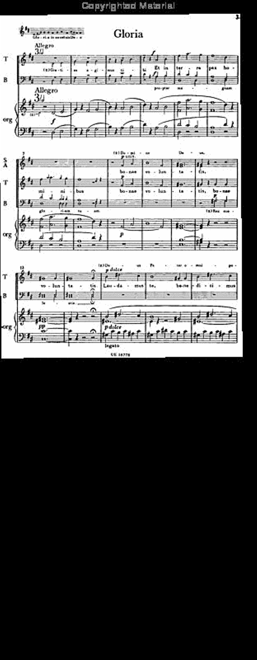 Mass, B-flat, After Liszt, SATB/O 4-Part scores gallery preview page 3