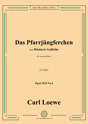 Book cover for Loewe-Das Pfarrjüngferchen,Op.62 H.II No.4,in E Major