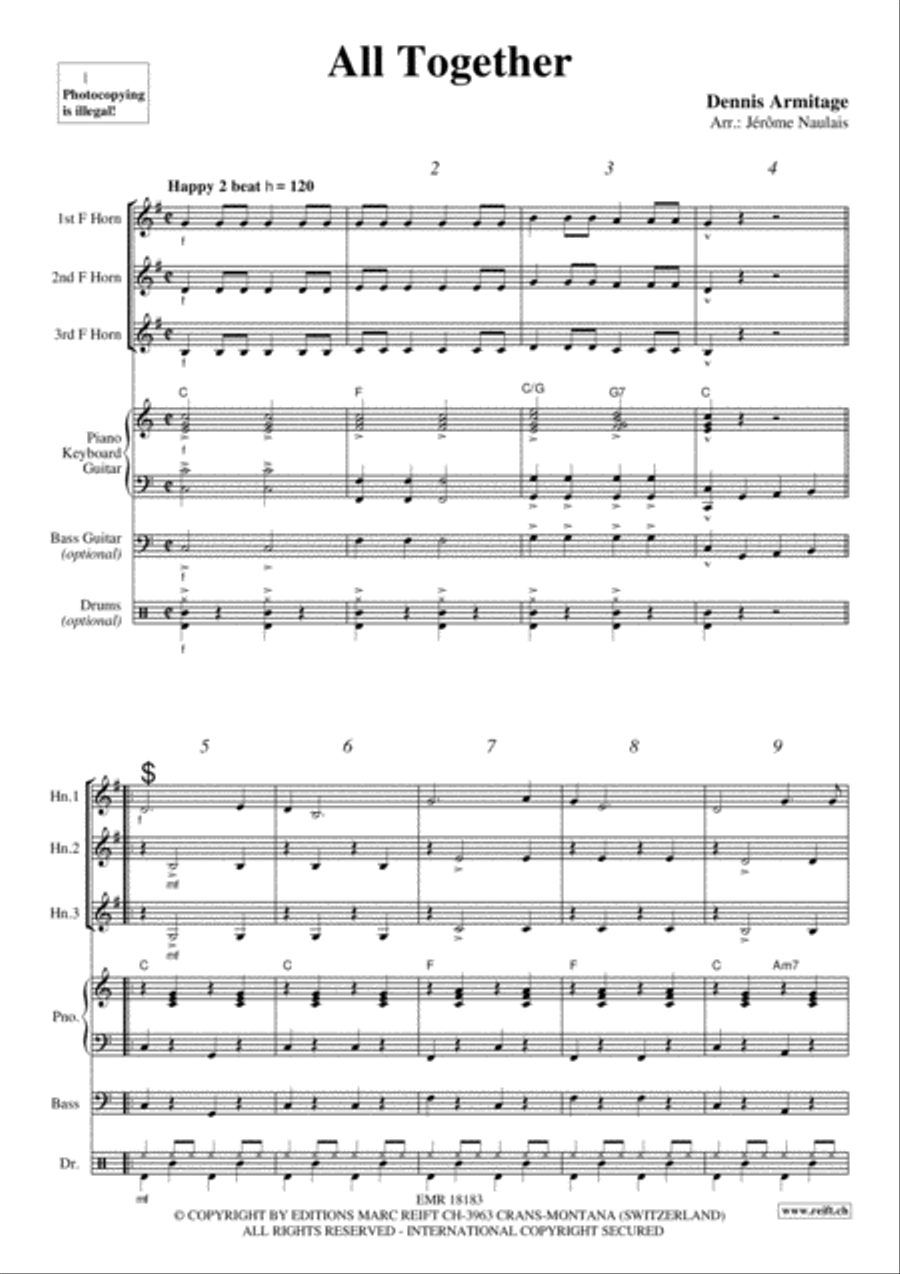 All Together All Together Horn scores gallery preview page 3