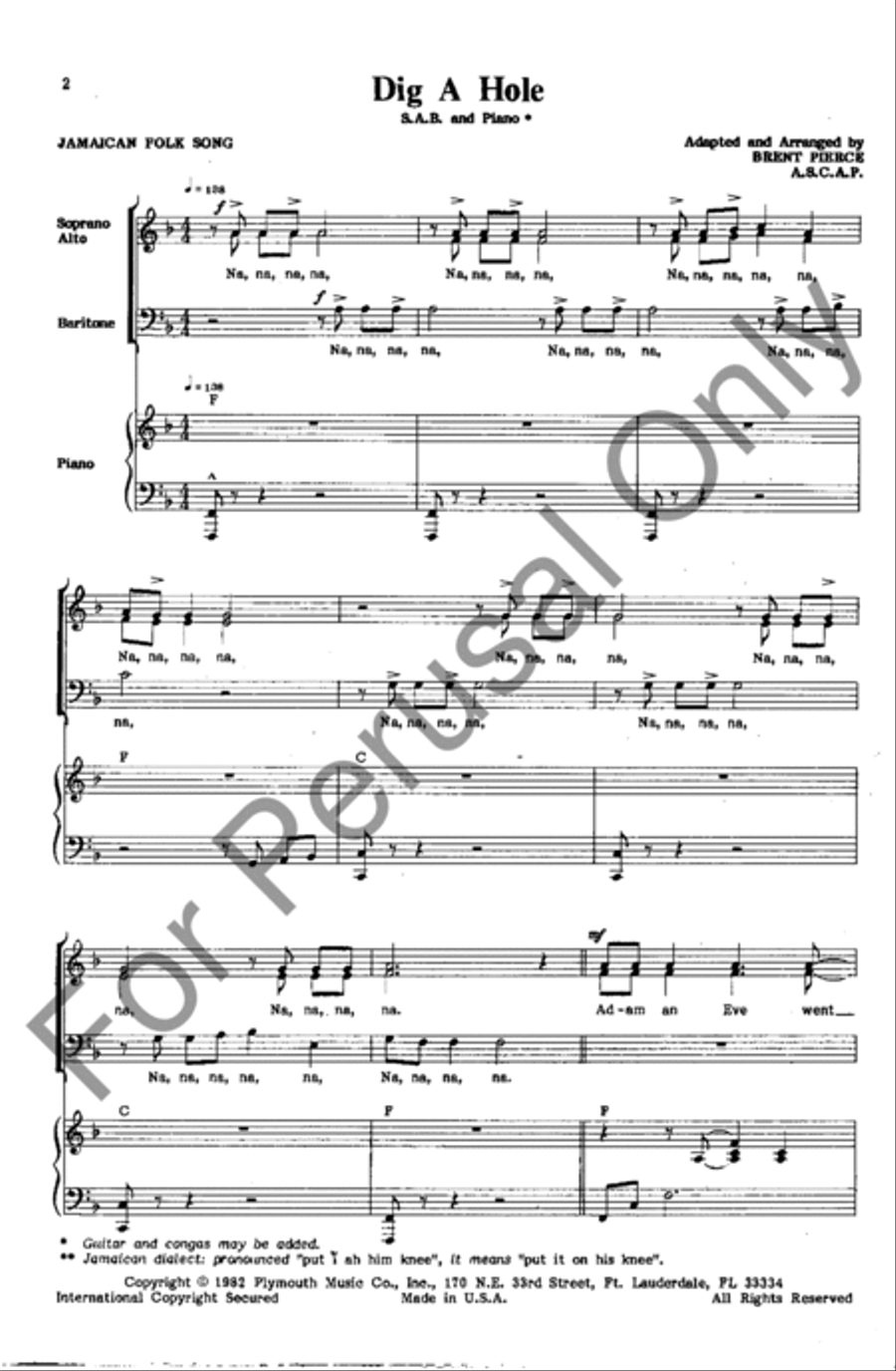 Dig A Hole 3-Part scores gallery preview page 2