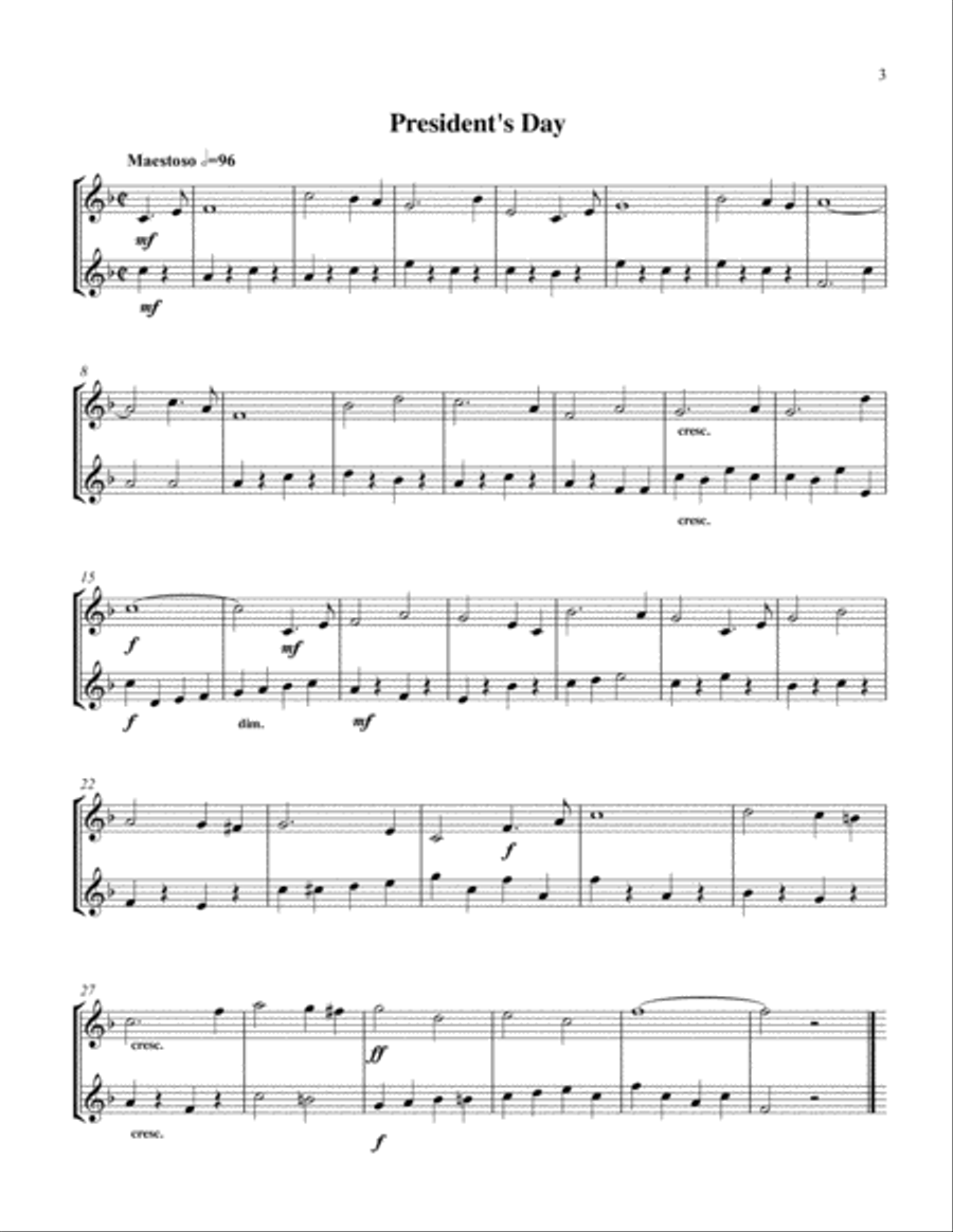 Holiday Etudes/Duets Eb Book Woodwind Duet scores gallery preview page 3