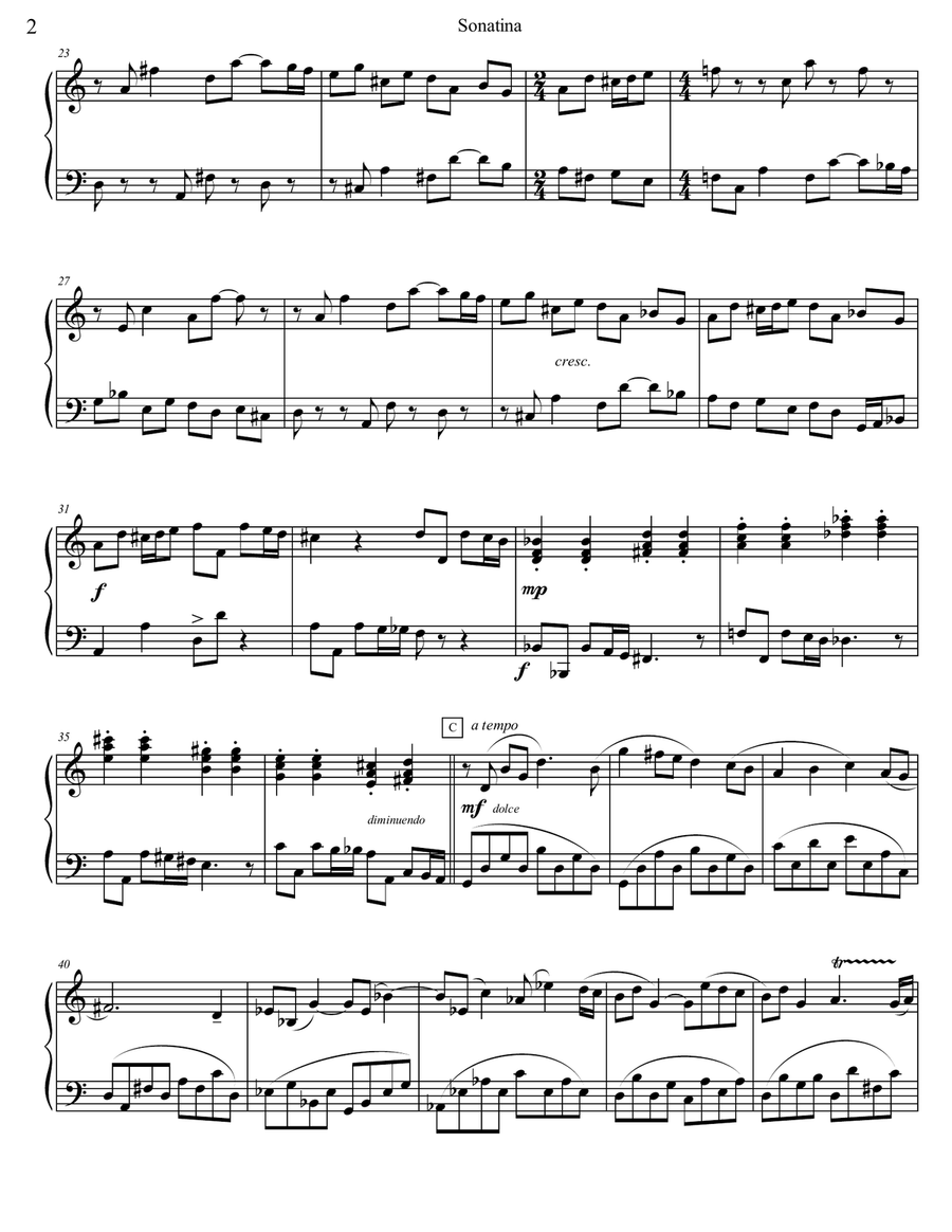 Sonatina Sonatina Piano Solo scores gallery preview page 2