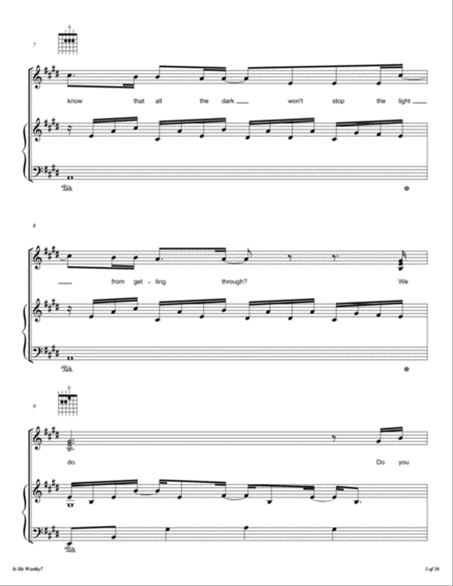 Is He Worthy? Voice scores gallery preview page 4