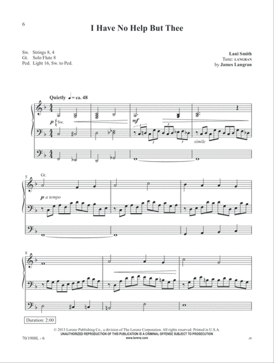 With Love That Has No Ending Organ scores gallery preview page 6