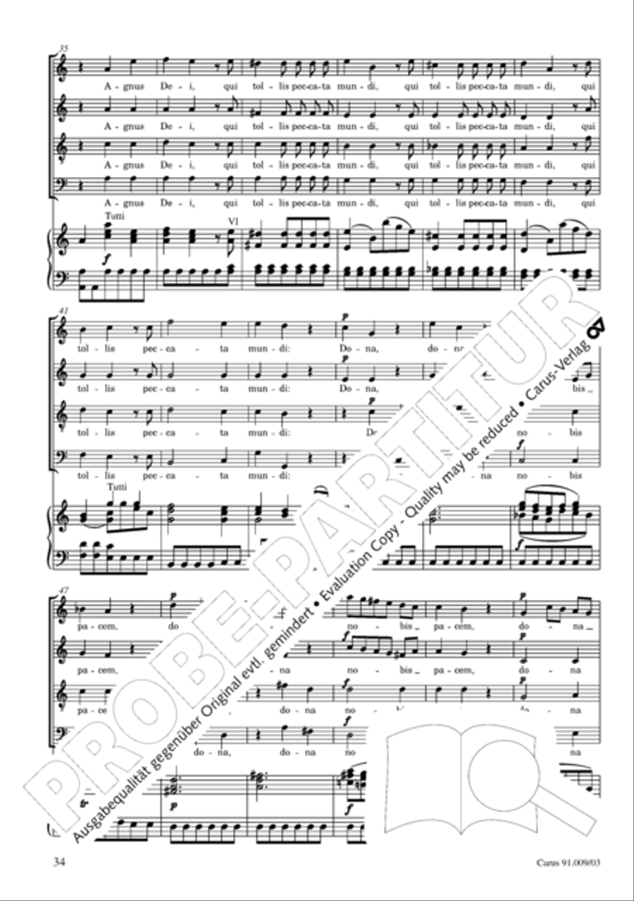 Missa Sancti Gabrielis 4-Part scores gallery preview page 35