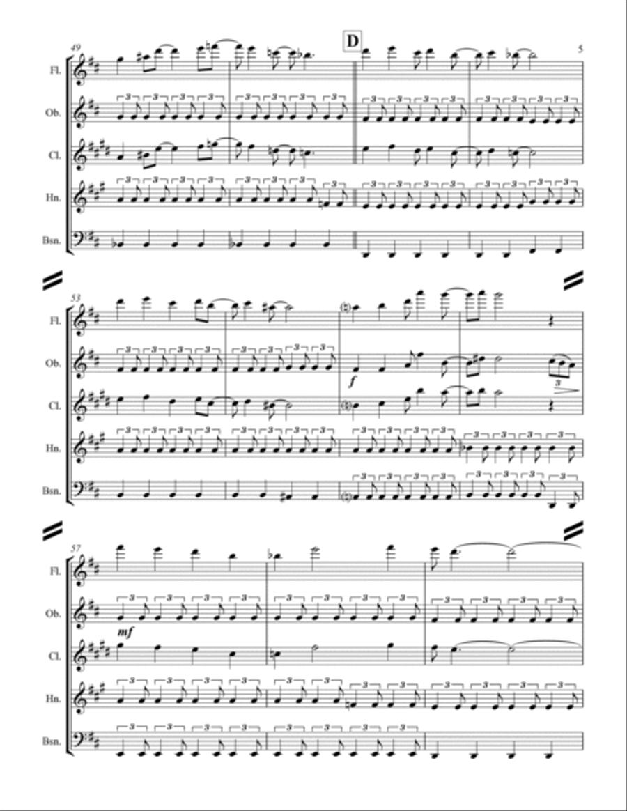 All I Want For Christmas Is You Woodwind Quintet scores gallery preview page 6