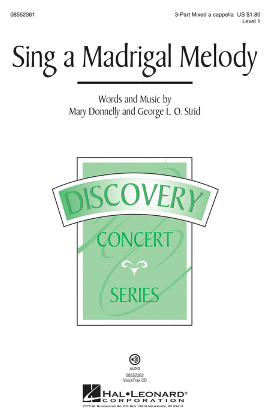 Sing a Madrigal Melody Sing a Madrigal Melody 3-Part scores gallery preview page 1