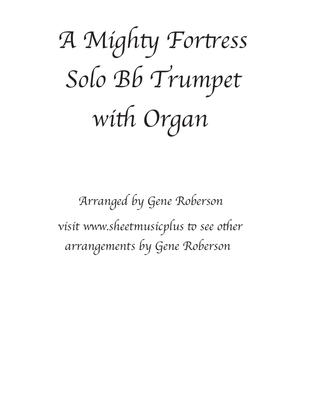 Book cover for A Mighty Fortress Trumpet Solo with Organ