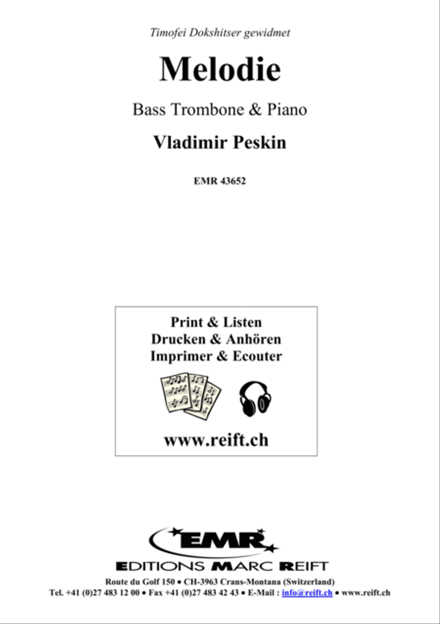 Melodie Melodie Bass Trombone scores gallery preview page 2