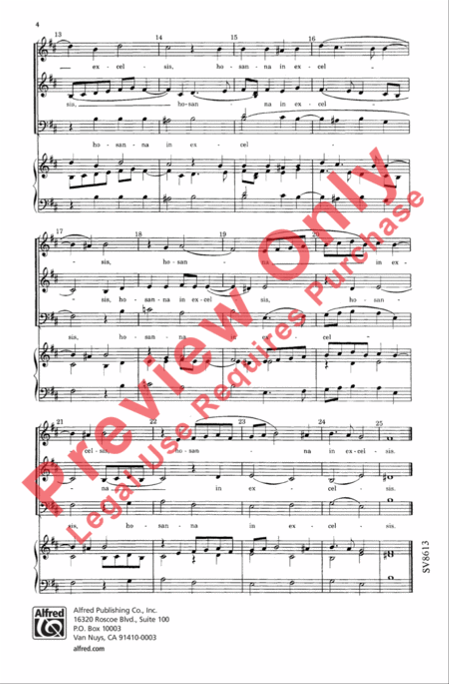 Hosanna in Excelsis Hosanna in Excelsis 3-Part scores gallery preview page 4