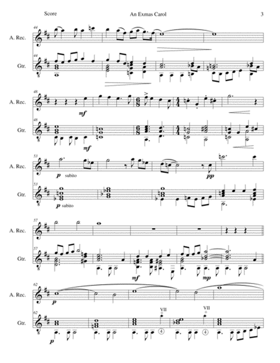 An Exmas Carol for alto recorder and guitar image number null