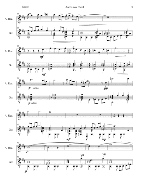 An Exmas Carol for alto recorder and guitar image number null